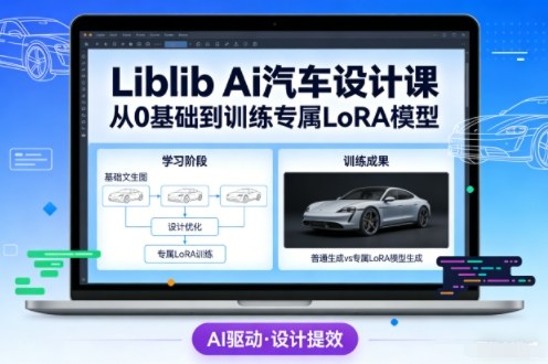 Liblib Ai汽车设计课，从0基础文生图，到教你训练专属设计和风格LoRA模型-副业心选