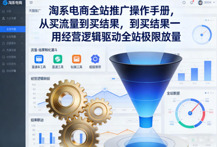 淘系电商全站推广操作手册，从买流量到买结果一用经营逻辑驱动全站极限放量-副业心选