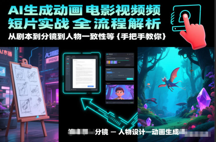 AI生成动画电影视频短片实战全流程解析，从剧本到分镜到人物一致性等手把手教你 - 副业心选-副业心选