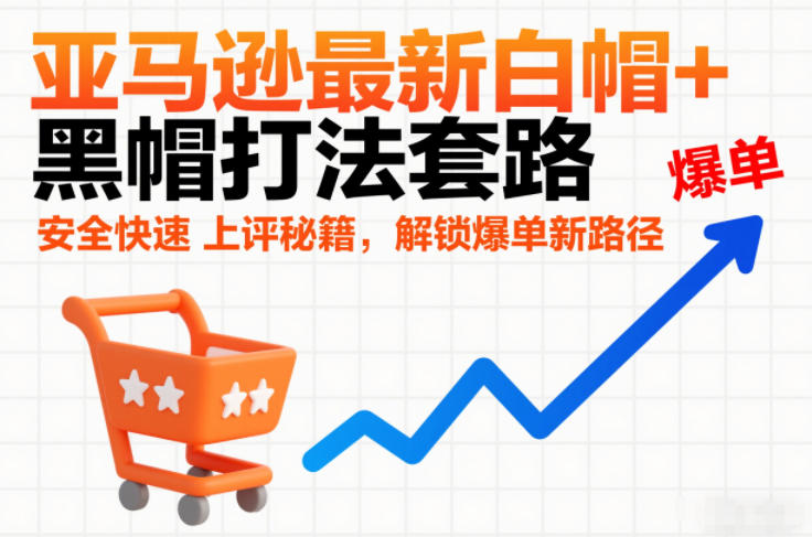 亚马逊最新白帽+黑帽打法套路，安全快速上评秘籍，解锁爆单新路径-副业心选