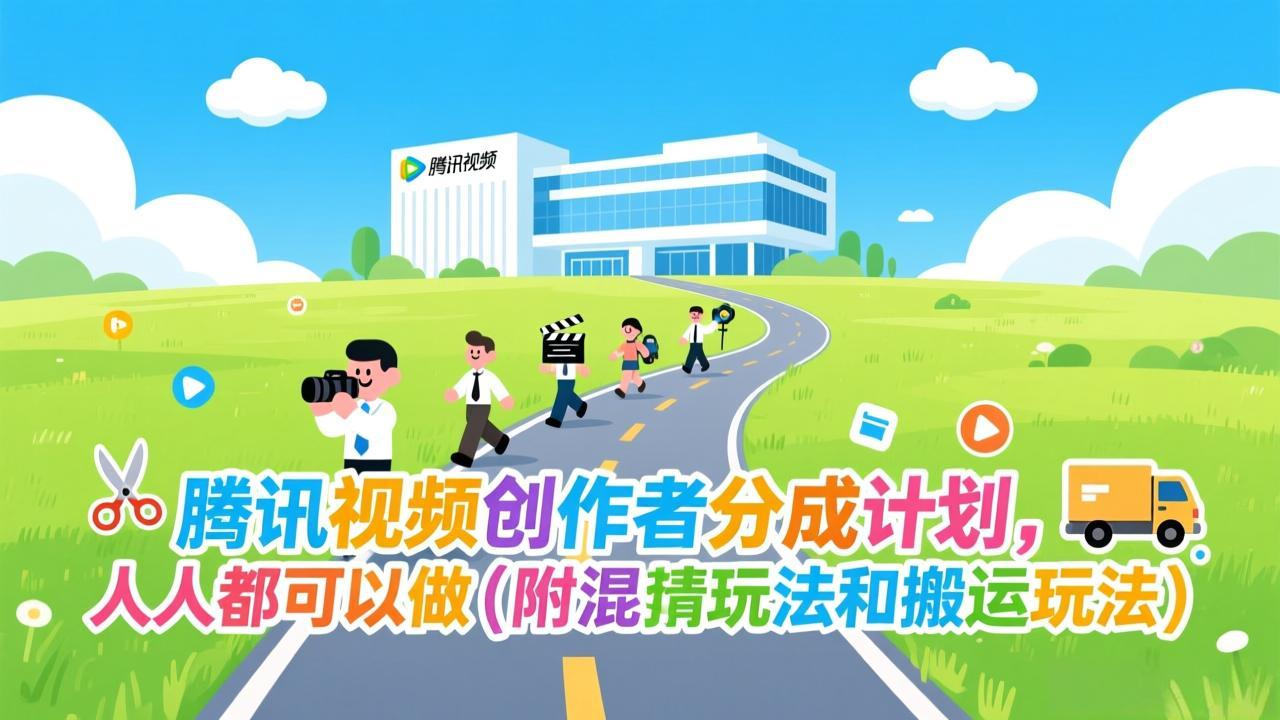 腾讯视频创作者分成计划，人人都可以做(附混剪玩法和搬运玩法-副业心选