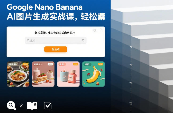 Google Nano Banana AI图片生成实战课，轻松掌握，小白也能生成商用图片-副业心选