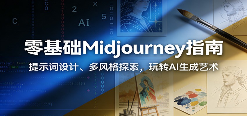 零基础Midjourney指南：提示词设计、多风格探索，玩转AI生成艺术-副业心选