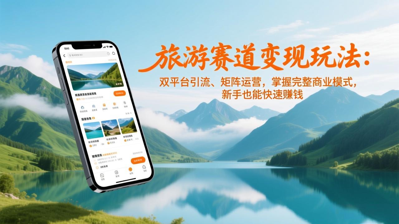 旅游赛道变现玩法：双平台引流、矩阵运营，掌握完整商业模式，新手也能快速赚钱-副业心选