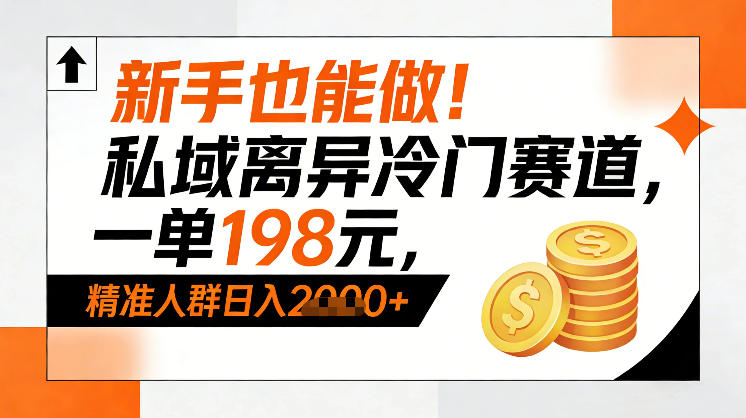 新手也能做！私域离异冷门赛道，一单198，精准人群日入1k+ - 副业心选-副业心选