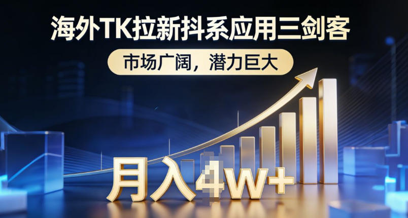海外TK拉新抖系应用三剑客，市场广阔，潜力巨大，月入1w+ - 副业心选-副业心选