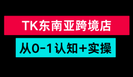 TikTok东南亚跨境从0-1认知实操课-副业心选