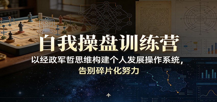 自我操盘训练营：以经政军哲思维构建个人发展操作系统，告别碎片化努力-副业心选