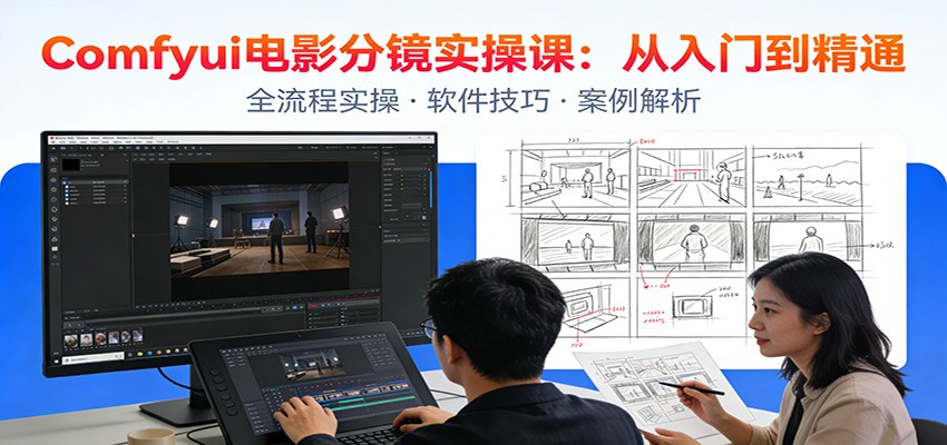 ComfyUI电影分镜实操课：分镜一致性，全流程AI视频制作，零基础也能做专业分镜 - 副业心选-副业心选