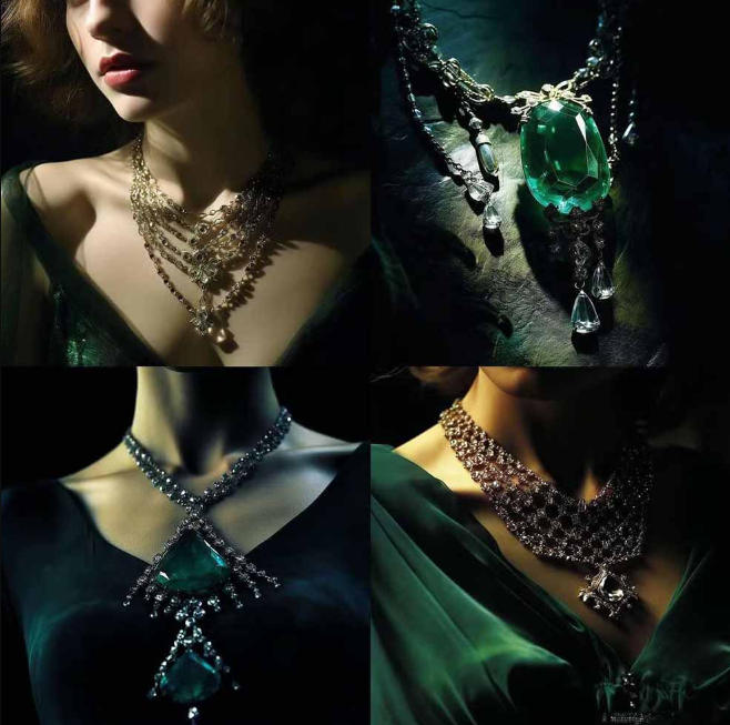 图片[3]-460+专业Midjourney珠宝摄影AI提示词戒指，项链-耳环-手链-宝石等，立即开始创作珠宝艺术 - 副业心选-副业心选