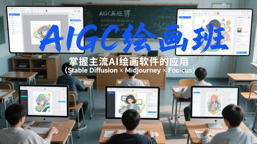 AIGC绘画班，掌握主流Ai绘画软件的应用(Stable Diffusion x Midjourney x Fooocus)-副业心选