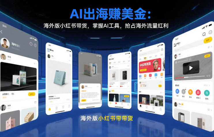AI出海賺美金：海外版小红书带货，掌握AI工具，抢占海外流量红利(更新2026)-副业心选