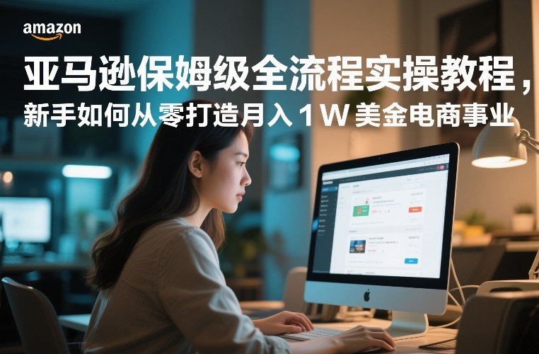 亚马逊保姆级全流程实操教程，新手如何从零打造月入1W美金电商事业-副业心选