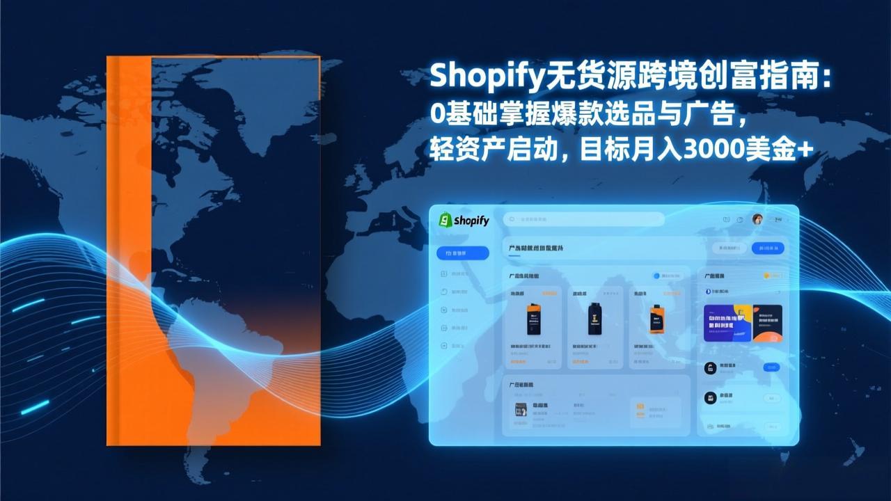 Shopify爆款打法实战：从选品到广告投放，复制爆款模型，驱动独立站月销售额破万刀-副业心选
