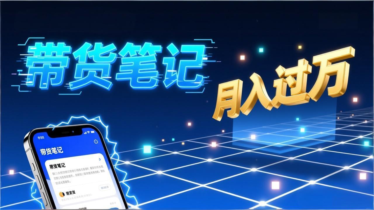 小红书爆款笔记带货实战：拆解封面标题正文全要素，手把手教你单篇笔记带货月入过万-副业心选