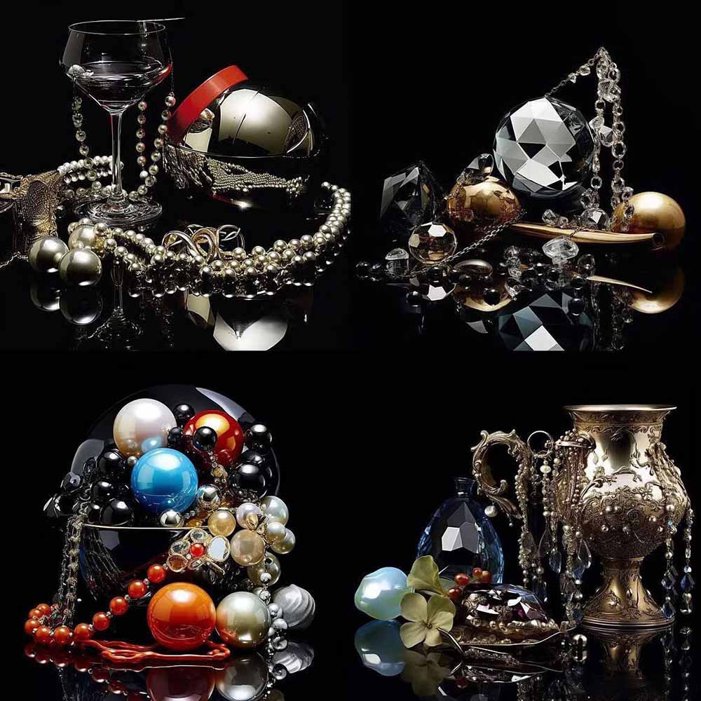 图片[8]-460+专业Midjourney珠宝摄影AI提示词+成效果图，戒指/项链/耳环/手链/宝石/及奢侈配饰等全品类 - 副业心选-副业心选