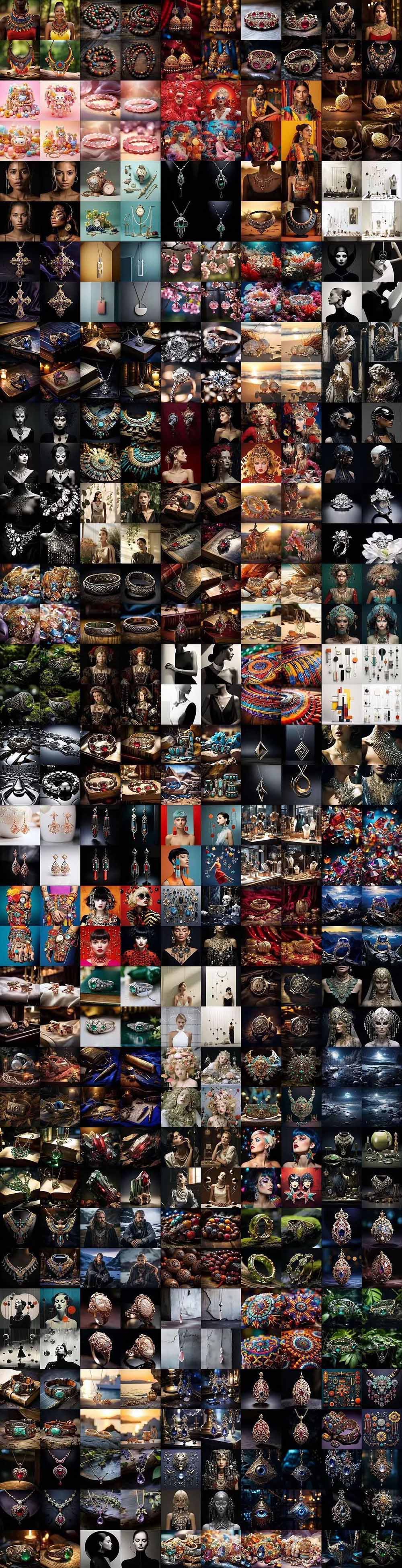 图片[12]-460+专业Midjourney珠宝摄影AI提示词+成效果图，戒指/项链/耳环/手链/宝石/及奢侈配饰等全品类 - 副业心选-副业心选