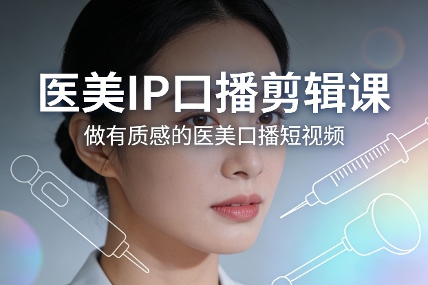 医美IP口播剪辑课，做有质感的医美口播短视频-副业心选