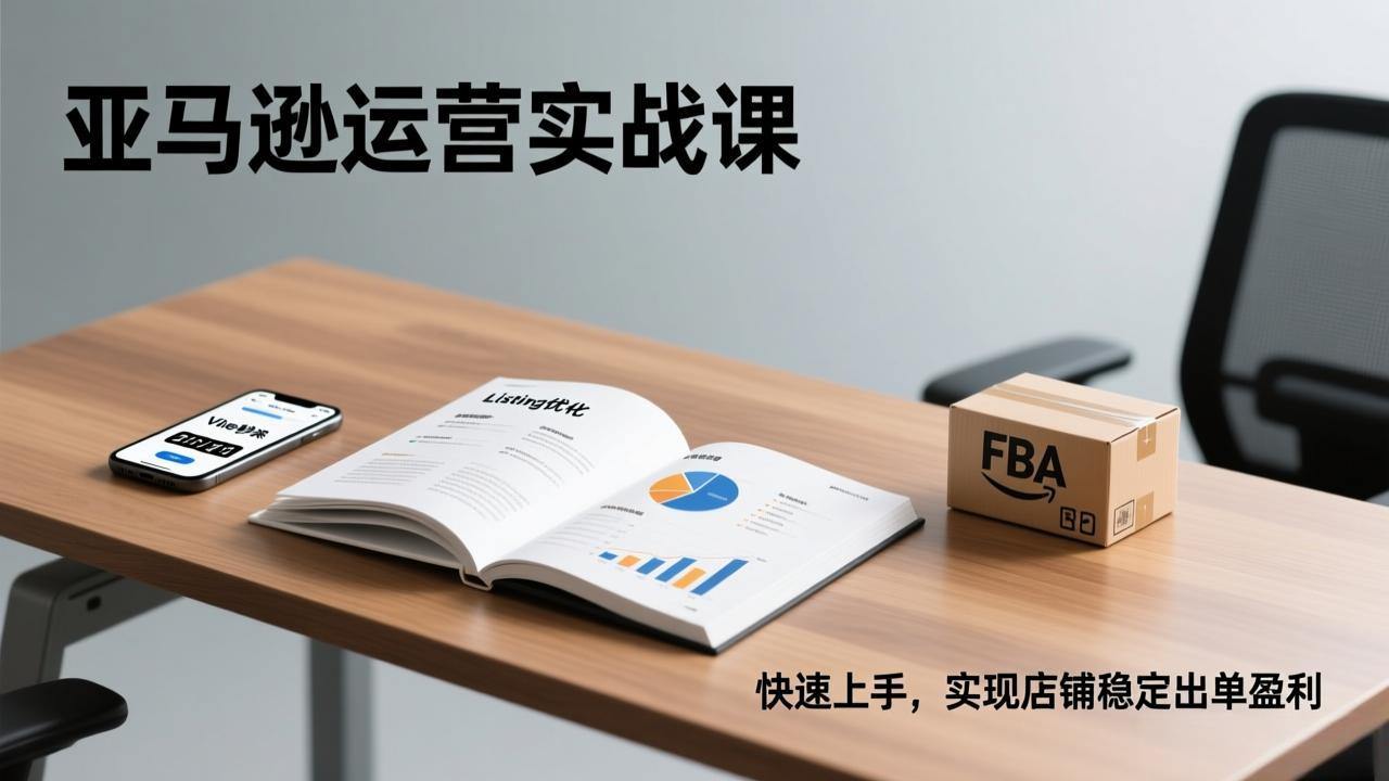 亚马逊运营实战课，Listing优化、Vine秒杀、FBA发货，快速上手，实现店铺稳定出单盈利-副业心选