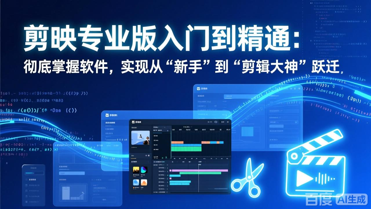 剪映专业版入门到精通：彻底掌握软件，实现从“新手”到“剪辑大神”跃迁-副业心选