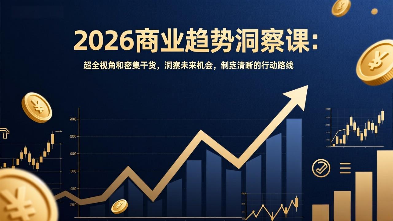 2026商业趋势洞察课：超全视角和密集干货，洞察未来机会，制定清晰的行动路线-副业心选