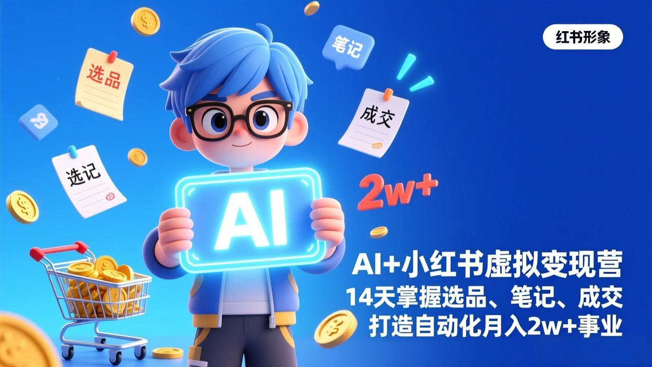 AI+小红书虚拟变现营(完结-副业心选