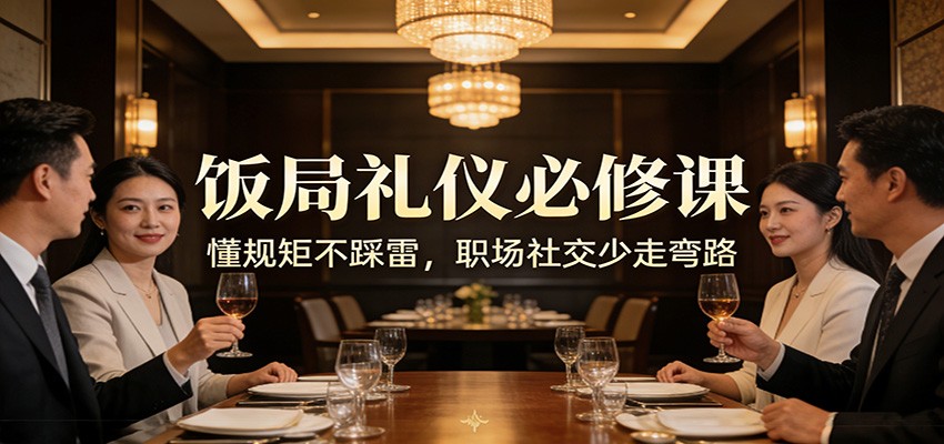 公众号收费文章：《饭局礼仪必修课：懂规矩不踩雷，职场社交少走弯路》-副业心选