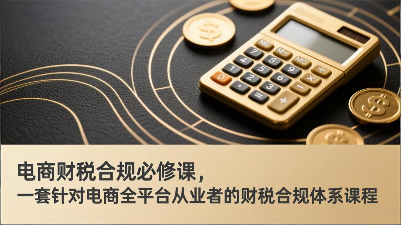 电商财税合规必修课，是一套针对电商全平台从业者的财税合规体系课程-副业心选