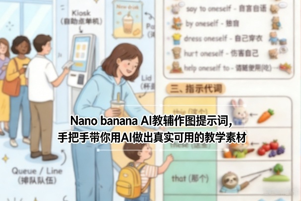 Nano banana AI教辅作图提示词，手把手带你用AI做出真实可用的教学素材-副业心选