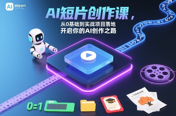 AI短片创作课，从0基础到实战项目落地，开启你的AI创作之路(更新)-副业心选