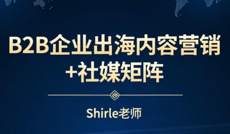 shirle老师·B2B企业出海内容营销+社媒矩阵-副业心选