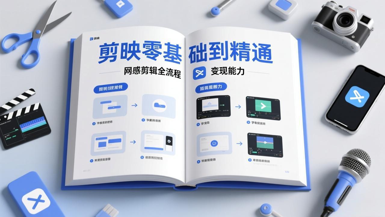 剪映零基础也能快速上手，从入门到精通掌握网感剪辑全流程，掌握能直接变现的剪辑能力-副业心选