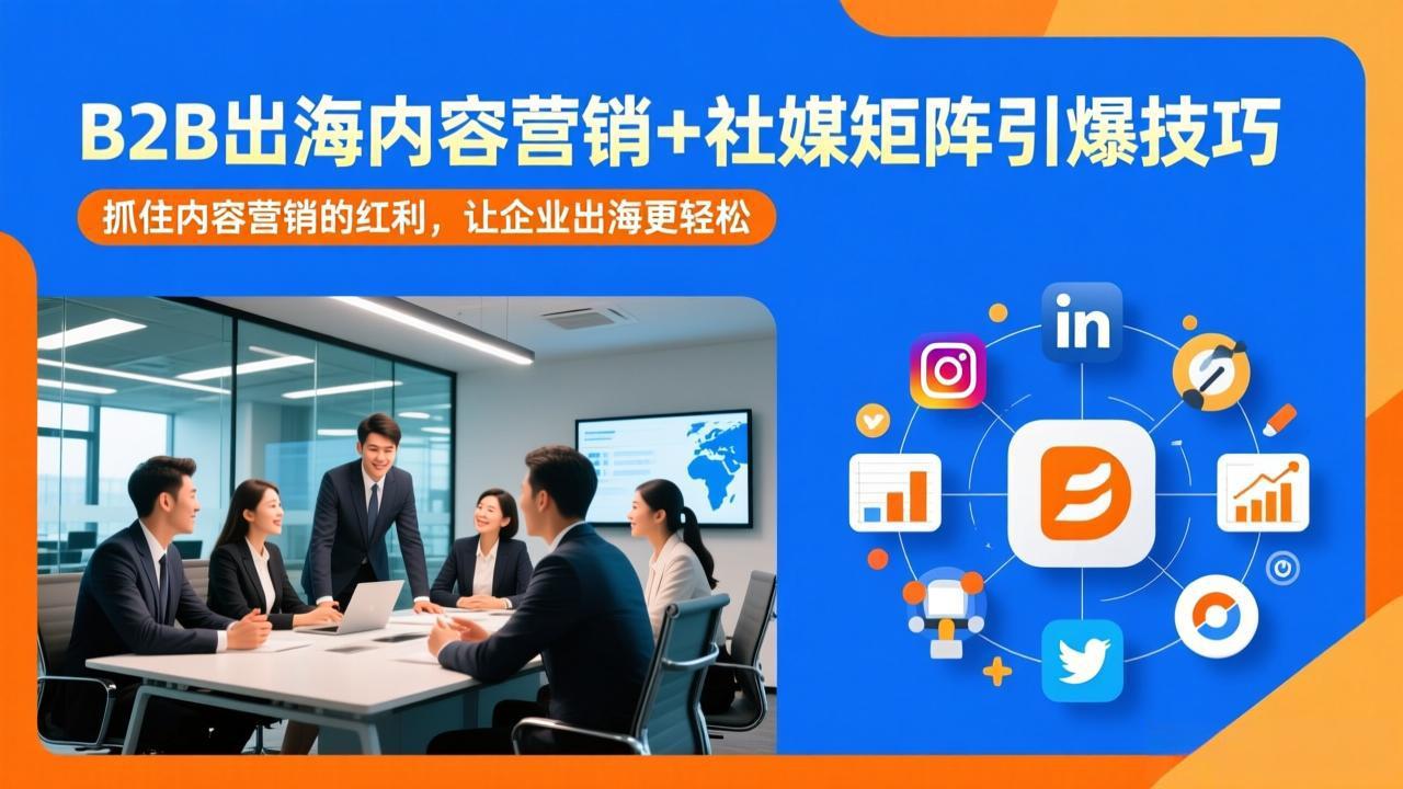 B2B出海内容营销+社媒矩阵引爆技巧：抓住内容营销的红利，让企业出海更轻松-副业心选