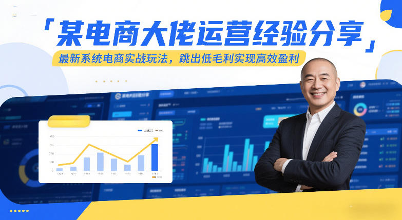 某电商大佬运营经验分享，最新系统电商实战玩法，跳出低毛利实现高效盈利(更新)-副业心选