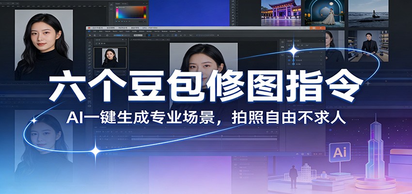 六个豆包修图指令：AI 一键生成专业场景，拍照自由不求人 - 副业心选-副业心选