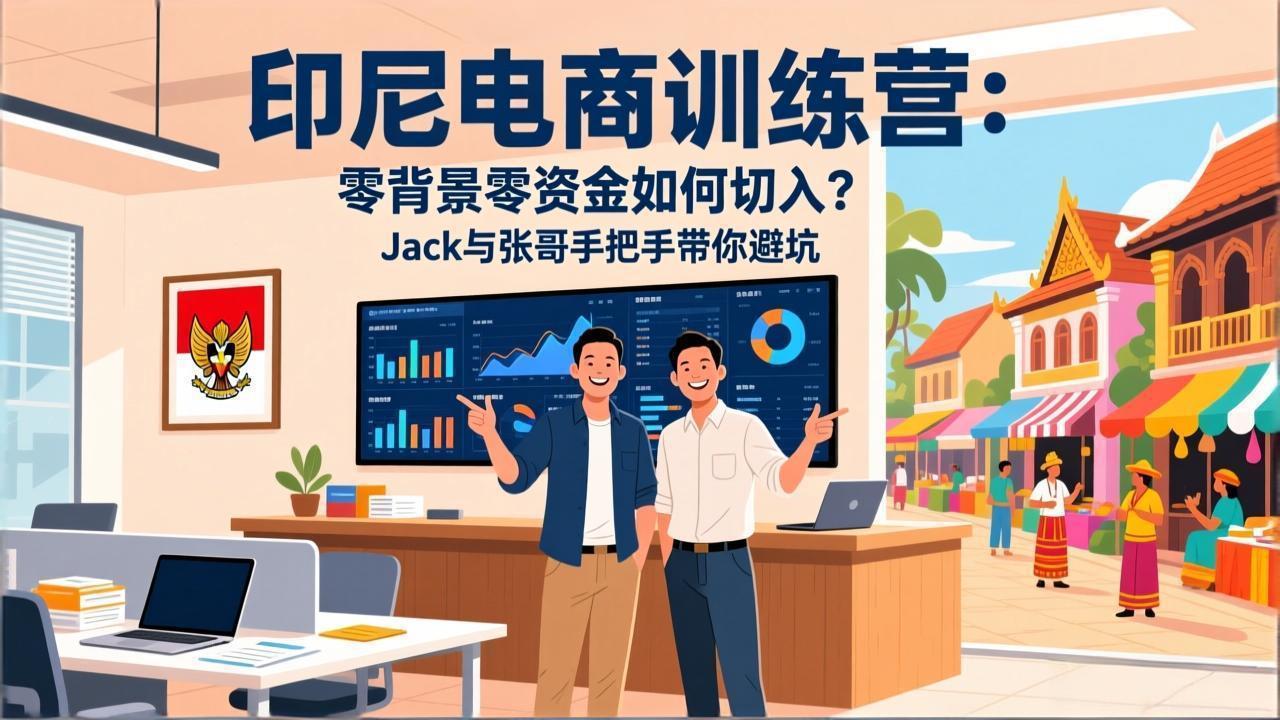 印尼电商训练营：零背景零资金如何切入？Jack与张哥手把手带你避坑-副业心选