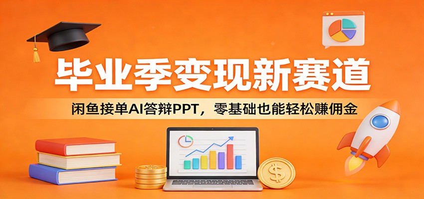 毕业季变现新赛道：闲鱼接单AI答辩PPT，零基础也能轻松赚佣金-副业心选