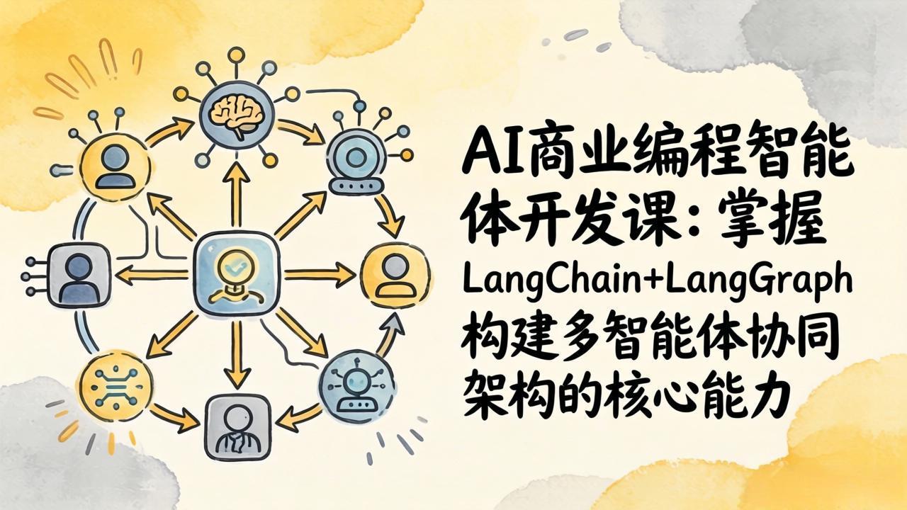 AI商业编程智能体开发课：掌握LangChain+LangGraph构建多智能体协同架构的核心能力-副业心选