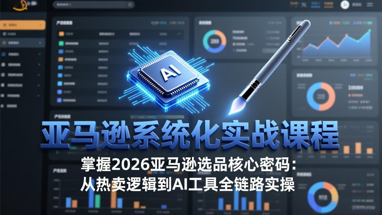 亚马逊系统化实战课-更新3月：2026最新选品方法论，从热卖原因分析到AI作图，提升选品成功率-副业心选