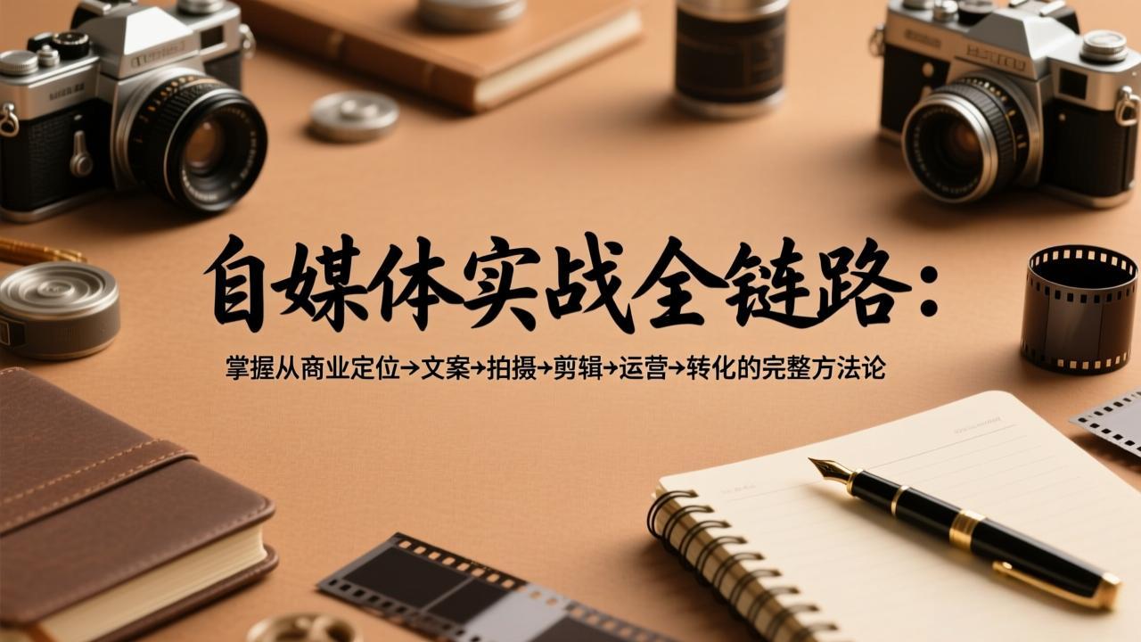 自媒体实战全链路：掌握从商业定位→文案→拍摄→剪辑→运营→转化的完整方法论-副业心选