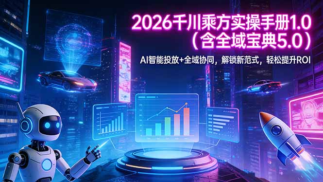 2026 千川乘方实操手册 1.0(含全域宝典 5.0-副业心选