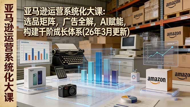 亚马逊运营系统化大课：选品矩阵，广告全解，AI赋能，构建千阶成长体系(26年3月更新-副业心选