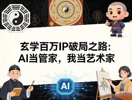 玄学百万IP破局之路：AI当管家，我当艺术家-副业心选