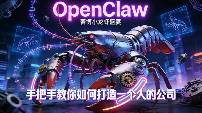 OpenClaw，小龙虾-从产品到爆款的成长之路，手把手教你如何打造一个人的公司-副业心选