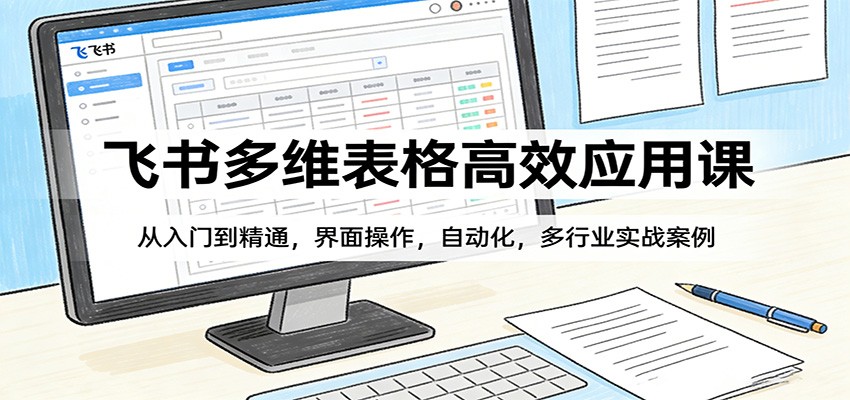 飞书多维表格高效应用课：从入门到精通，界面操作，自动化，多行业实战案例-副业心选
