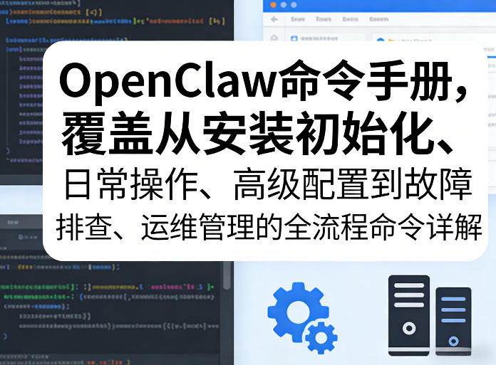 OpenClaw命令手册，覆盖从安装初始化、日常操作、高级配置到故障排查、运维管理的全流程命令详解-副业心选