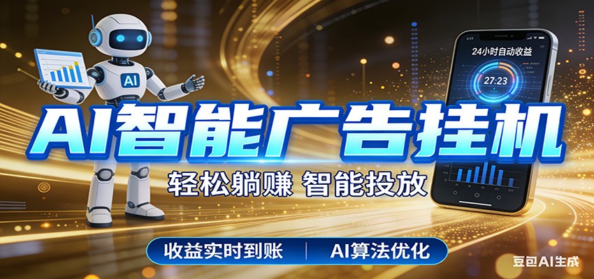 智能广告挂机新时代，利用碎片化时间实现稳定被动收益，AI帮你持续盈利-副业心选