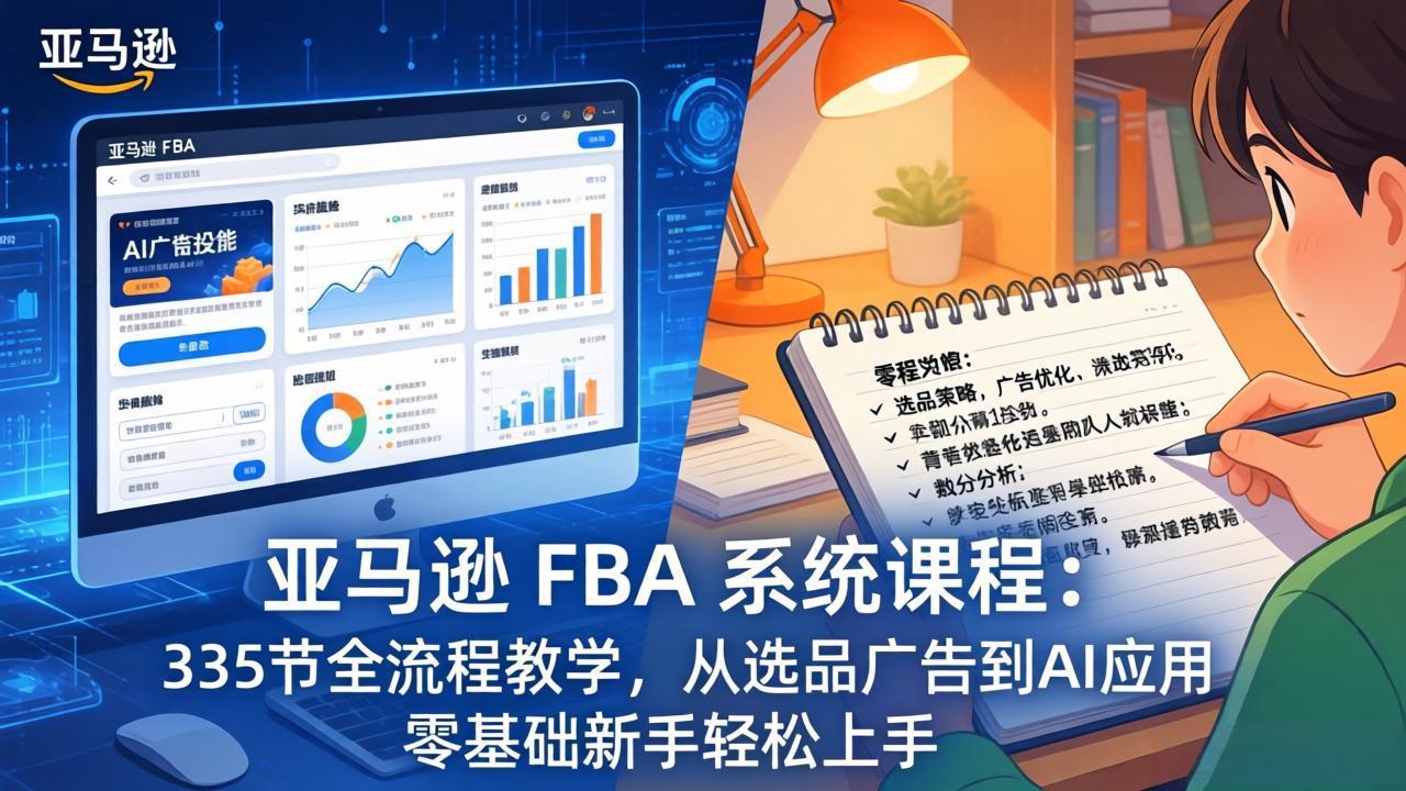 亚马逊 FBA 系统课程(更新26年3月-副业心选