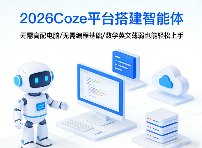 2026Coze平台搭建智能体，无需高配电脑、无需编程基础，哪怕数学和英文薄弱也能轻松上手-副业心选