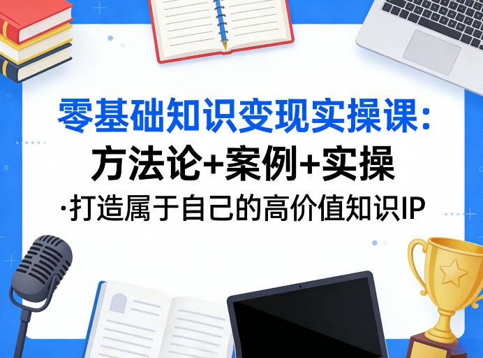 零基础知识变现实操课，方法论+案例+实操，打造属于自己的高价值知识IP-副业心选